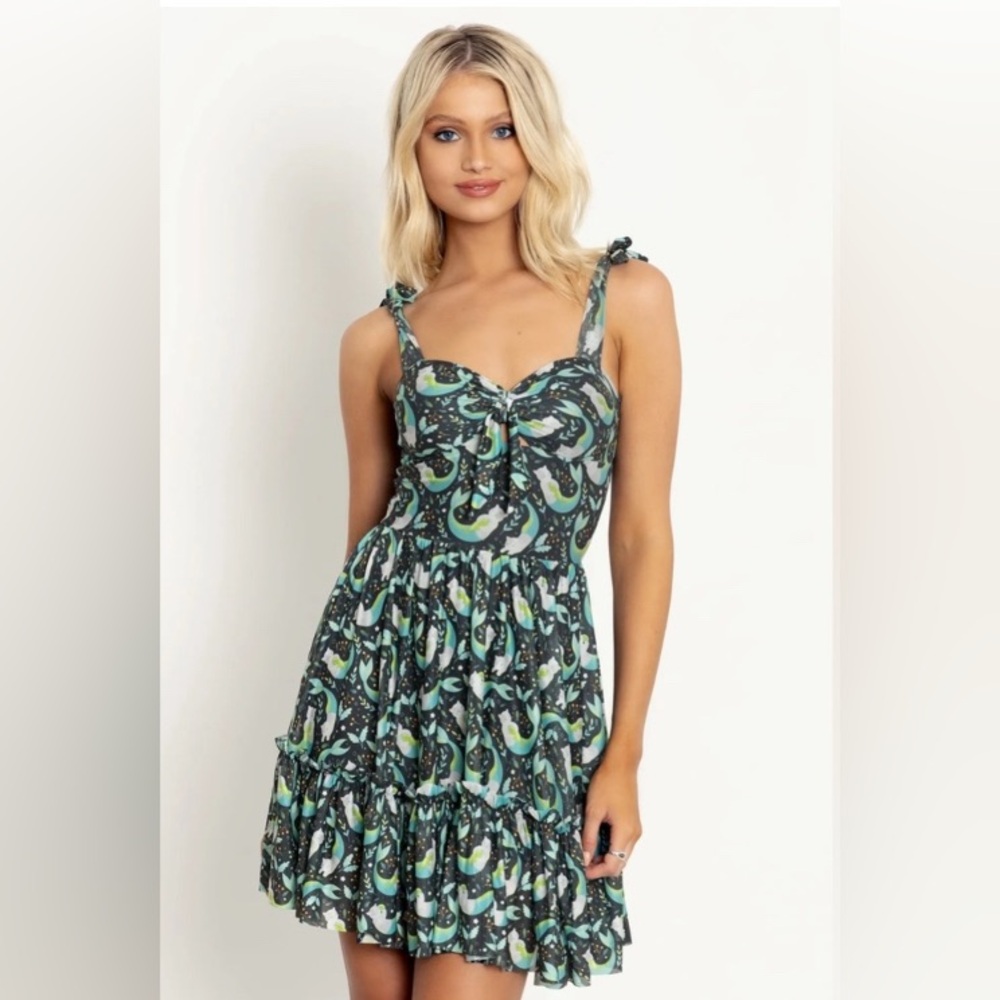 Black milk Clothing Purrmaid tie dress XXL